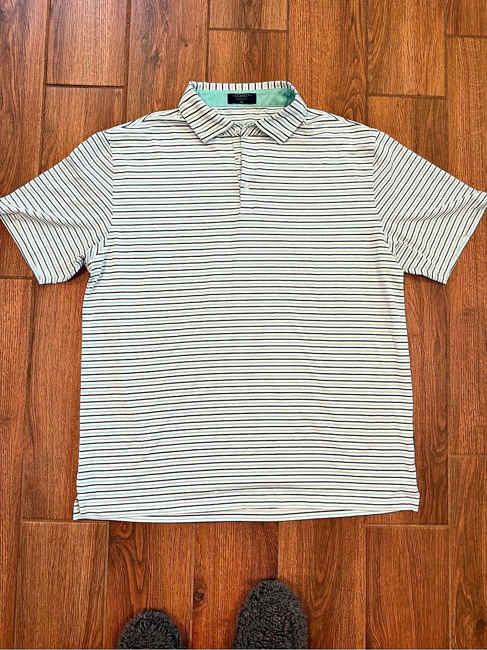 Coast Slipknot Striped Polo green/grey / men’s  XL